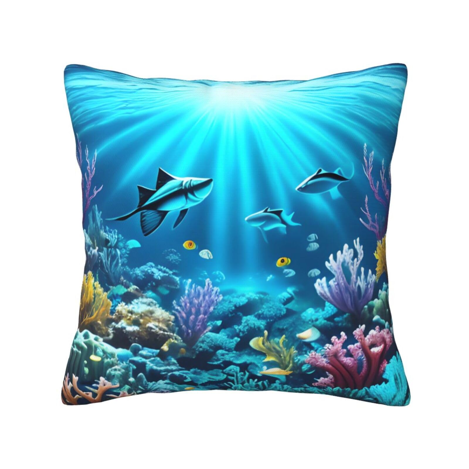 SXZVVBN Submarine Coral RaysDecorative Square Sofa Cushion Covers