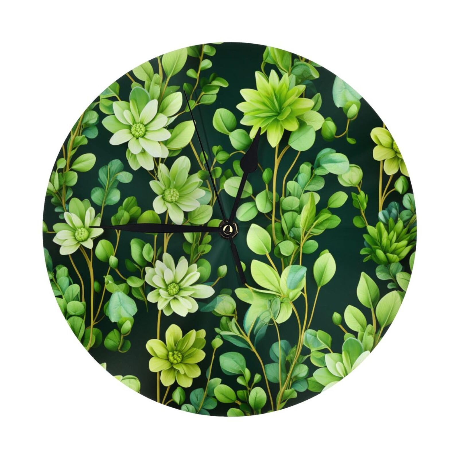 Horloge murale verte silencieuse et moderne de 25 cm à piles
