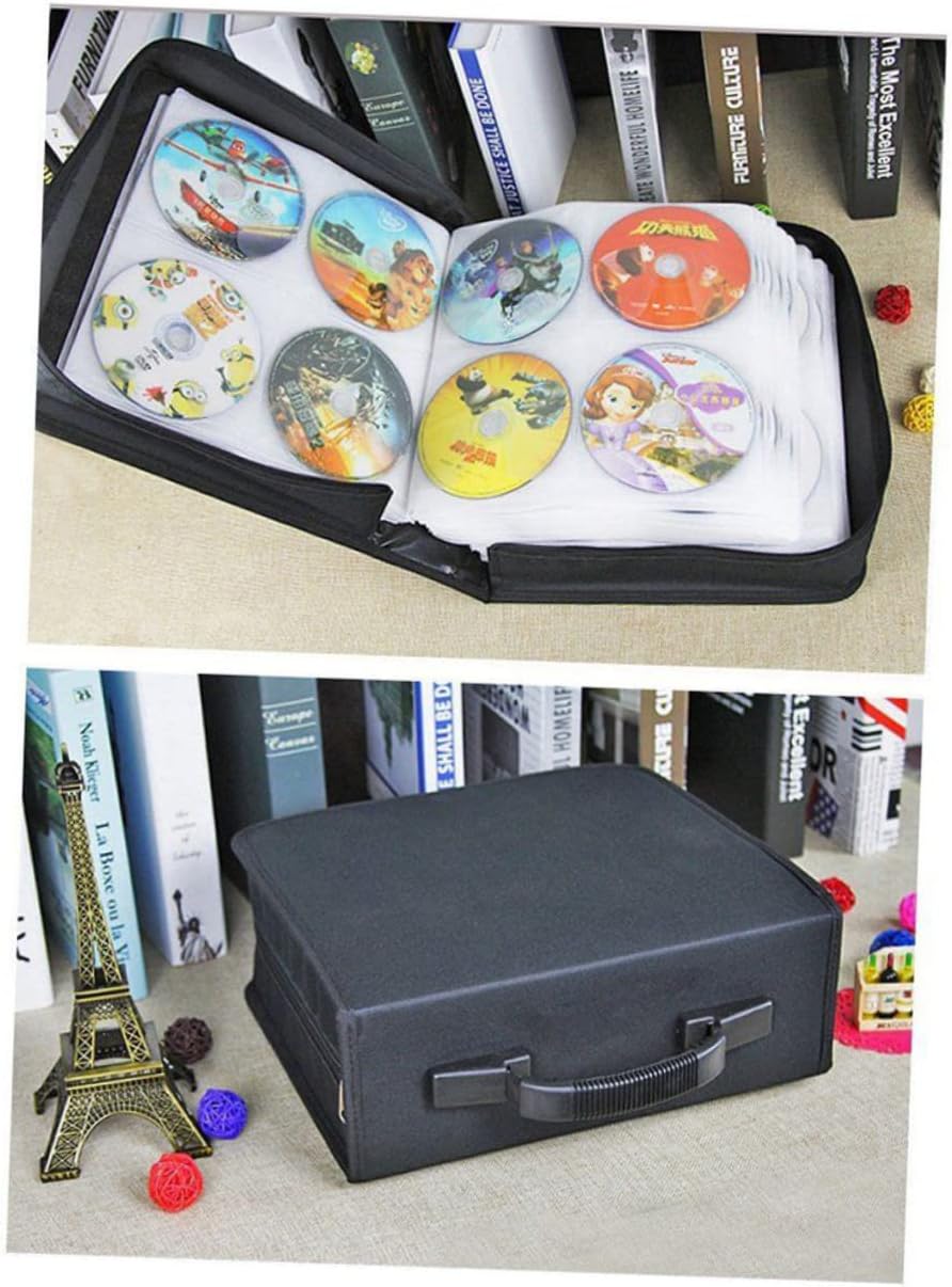 KICHOUSE Cd DVD Storage Case Bag Disc Capacity Compact and Portable Album Holder for Cd DVD