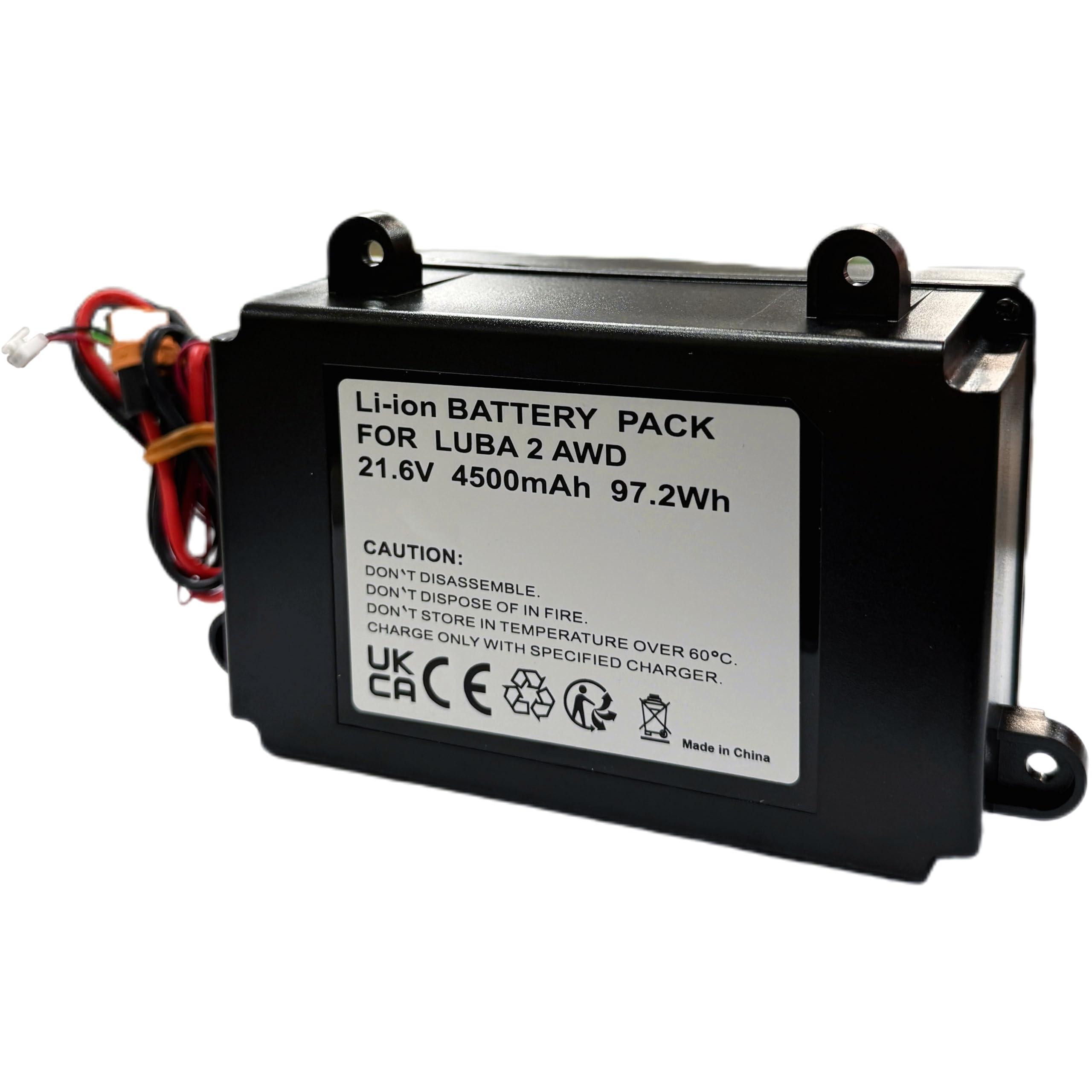 Batería de 21,6 V 4,5 Ah para Robot cortacésped Mammotion LUBA1, LUBA 2 AWD 1000, LUBA 2 AWD 3000, etc., Repuesto para HM02, WDBT000002000, D.015.SZ0148, etc