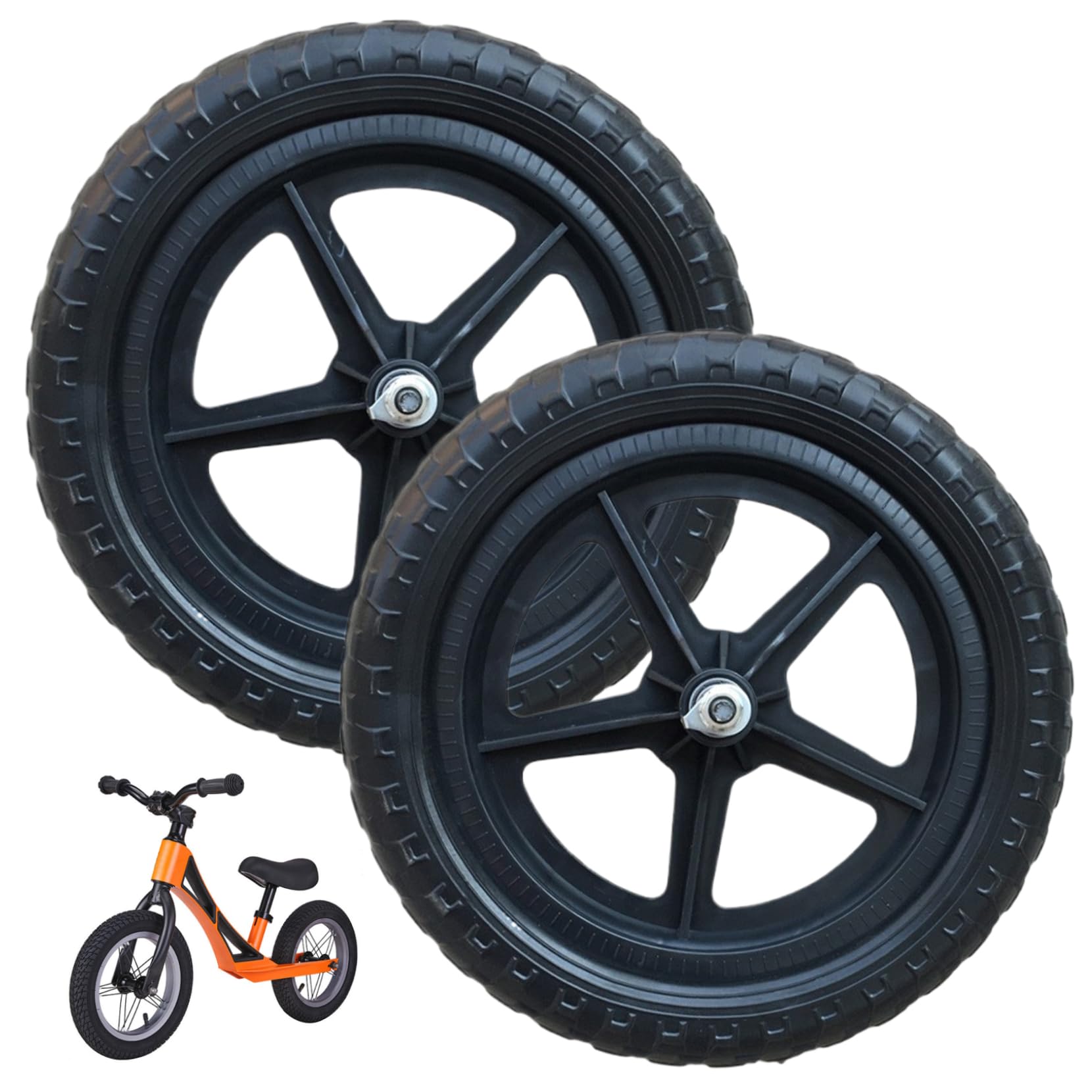 1 Paire de Roues de vélo Remplacement pour Enfants, Roue vélo d'équilibre 12 Pouces, Accessoires réparation légers pour vélos et Entretien, Roues d'entraînement pour 12 Pouces, entraîneme