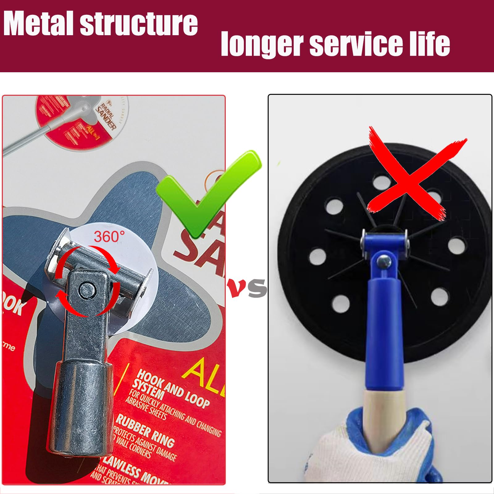 9 Inch Radial Drywall Sander - Wall Cleaning Tool -5