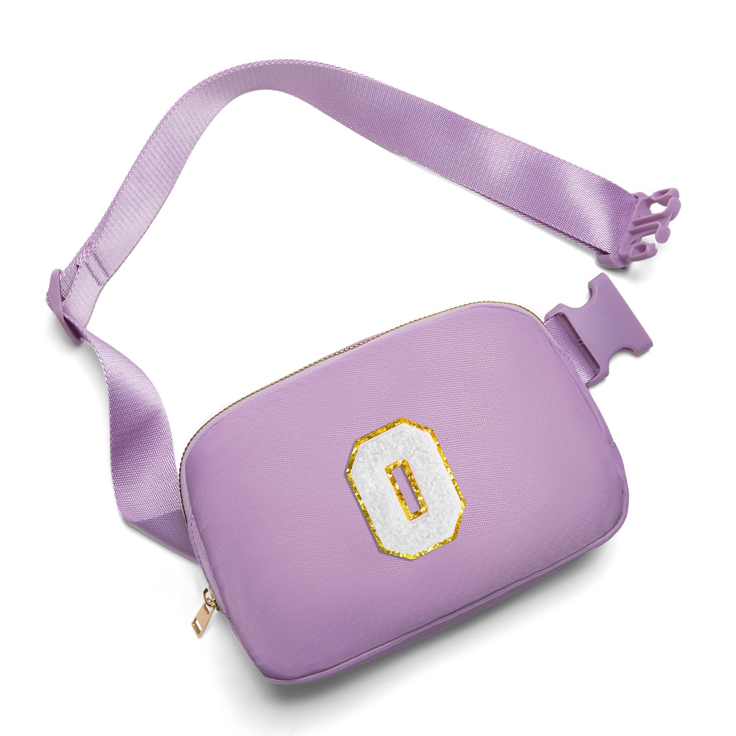 Gitus Birthday Gifts for 8 9 10 11 12 13 Year Old Girls Personalized Fanny Pack Crossbody Bags with Initial Letter Patch Belt Bag for Teen Girls Cute Trendy Stuff Travel Essentials (Lavender-O)