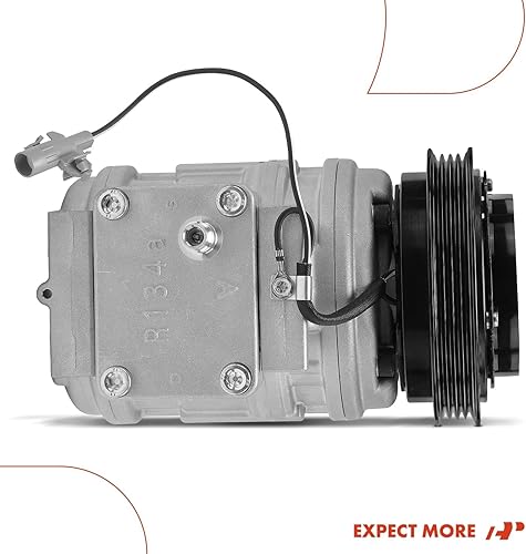 Miniatura 9 de A-Premium Compresor de aire acondicionado de CA con embrague compatible con Toyota Tundra 3.4L 2000-2004, T100 3.4L 1995-1998, compresor 10PA15C