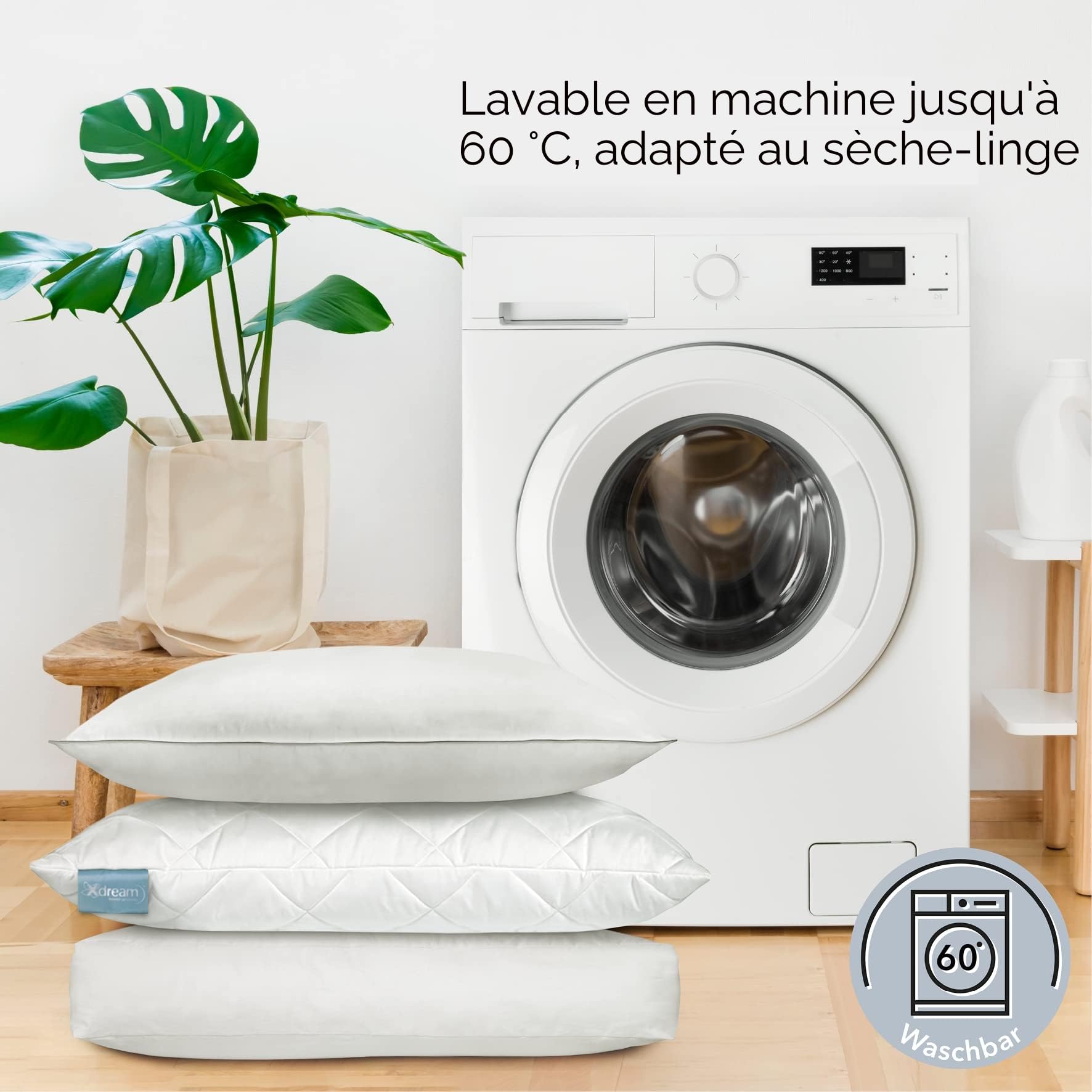 XDREAM Pure Couette 4 saisons - Couette divisible pour toutes les saisons - Convient aux personnes allergiques - 100 % microfibre - Certifié Öko-Tex - 220 x 240 cm