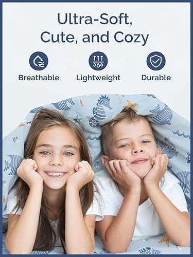 Miniatura 3 de CGK Linens Sábanas tamaño queen, juego de 4 piezas, de pez, océano, temática de animales marinos, ultrasuave, transpirable, lavable a máquina, para