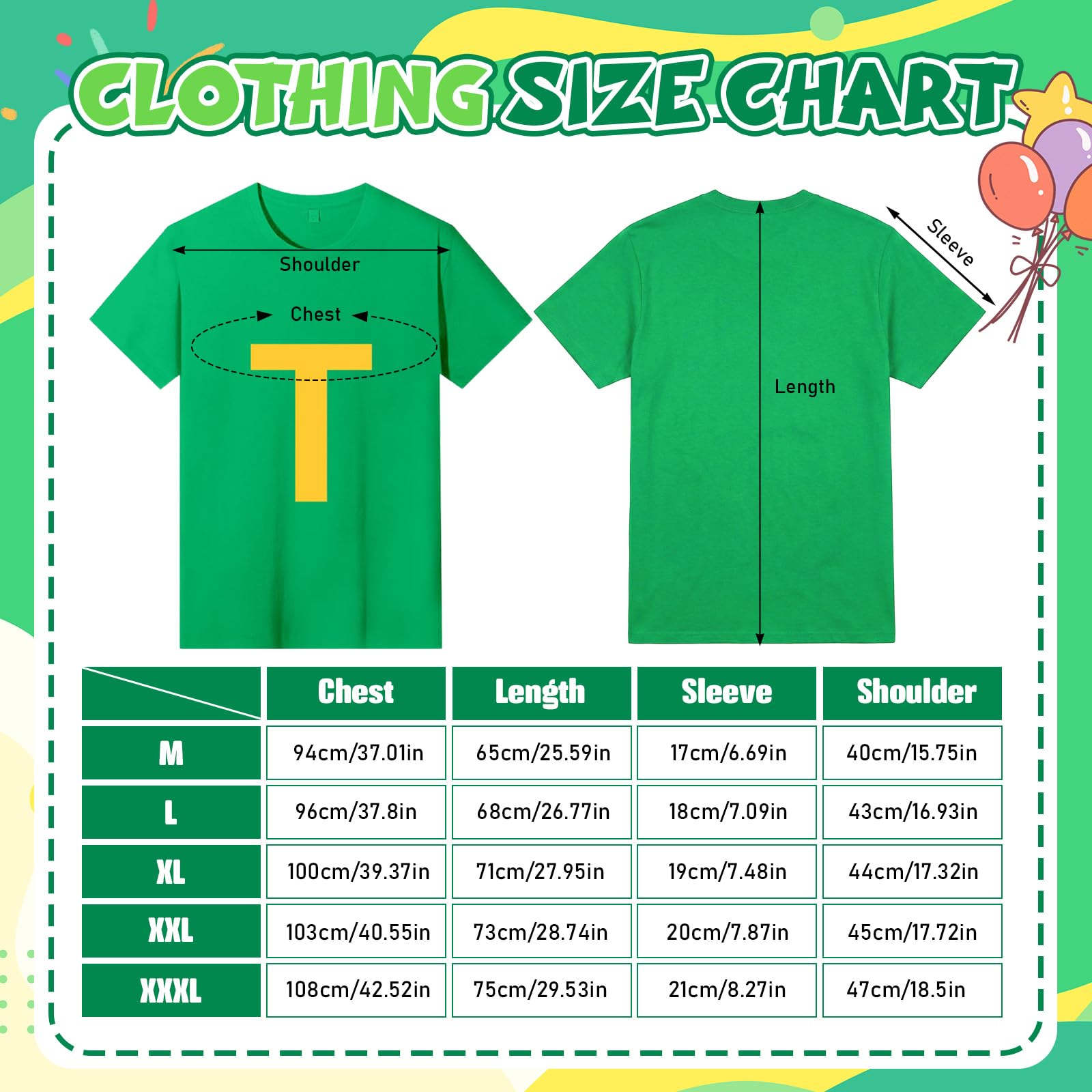 6Pcs Chipmunks Costume Set for Adults Chipmunk Fancy Dress Set including T-Shirt Baseball Cap Chipmunk Ears Headband Glasses Acorn Necklace Inflatable Guitar for World Book Day Halloween - Image 3
