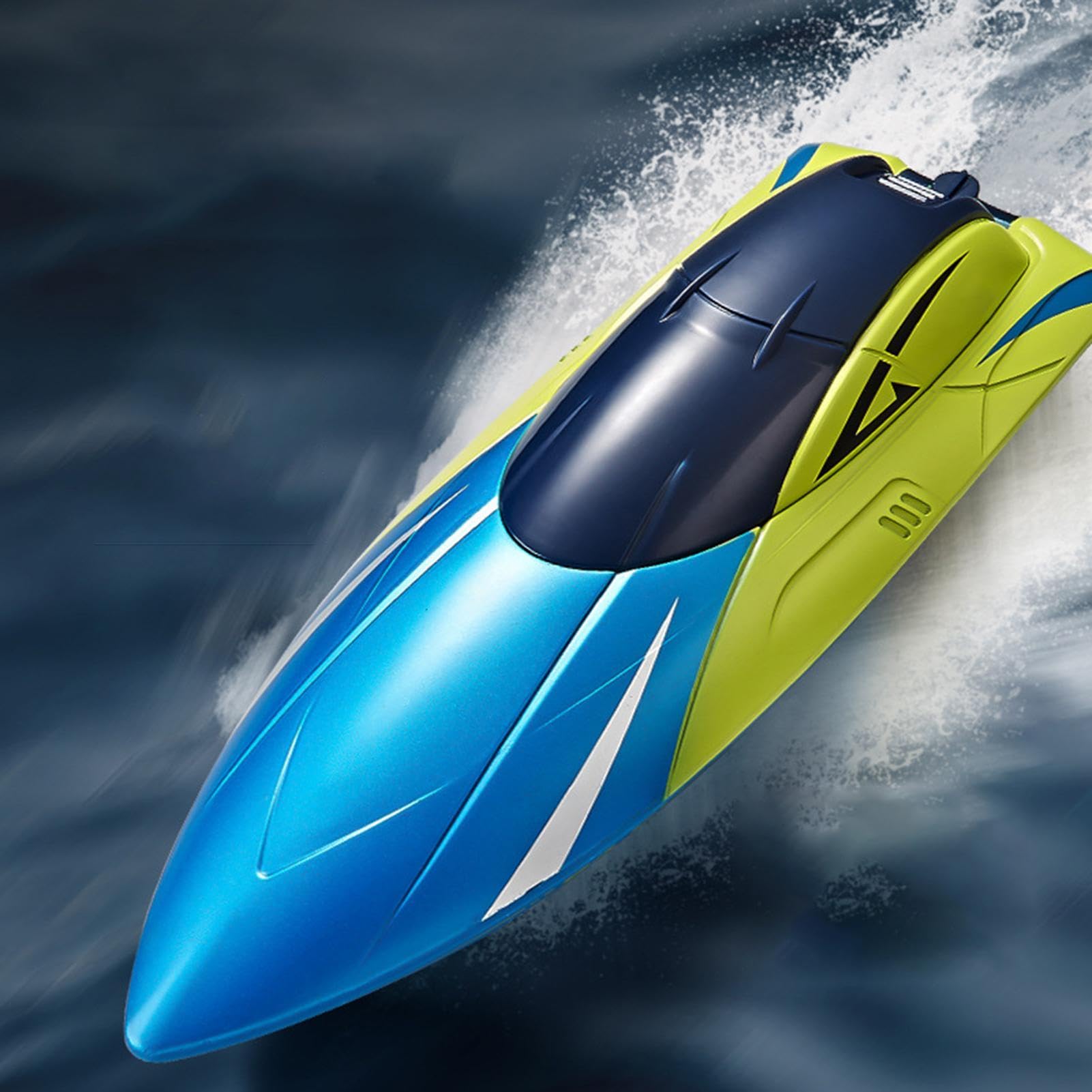 Barca Telecomandata Per Adulti 15 Km/h Luce Posteriore LED Nave | Allarme Batteria Scarica E Fuori Portata, 100 Minuti Di , Barca RC Veloce Ricaricabile Bambini Piscina Ruscello