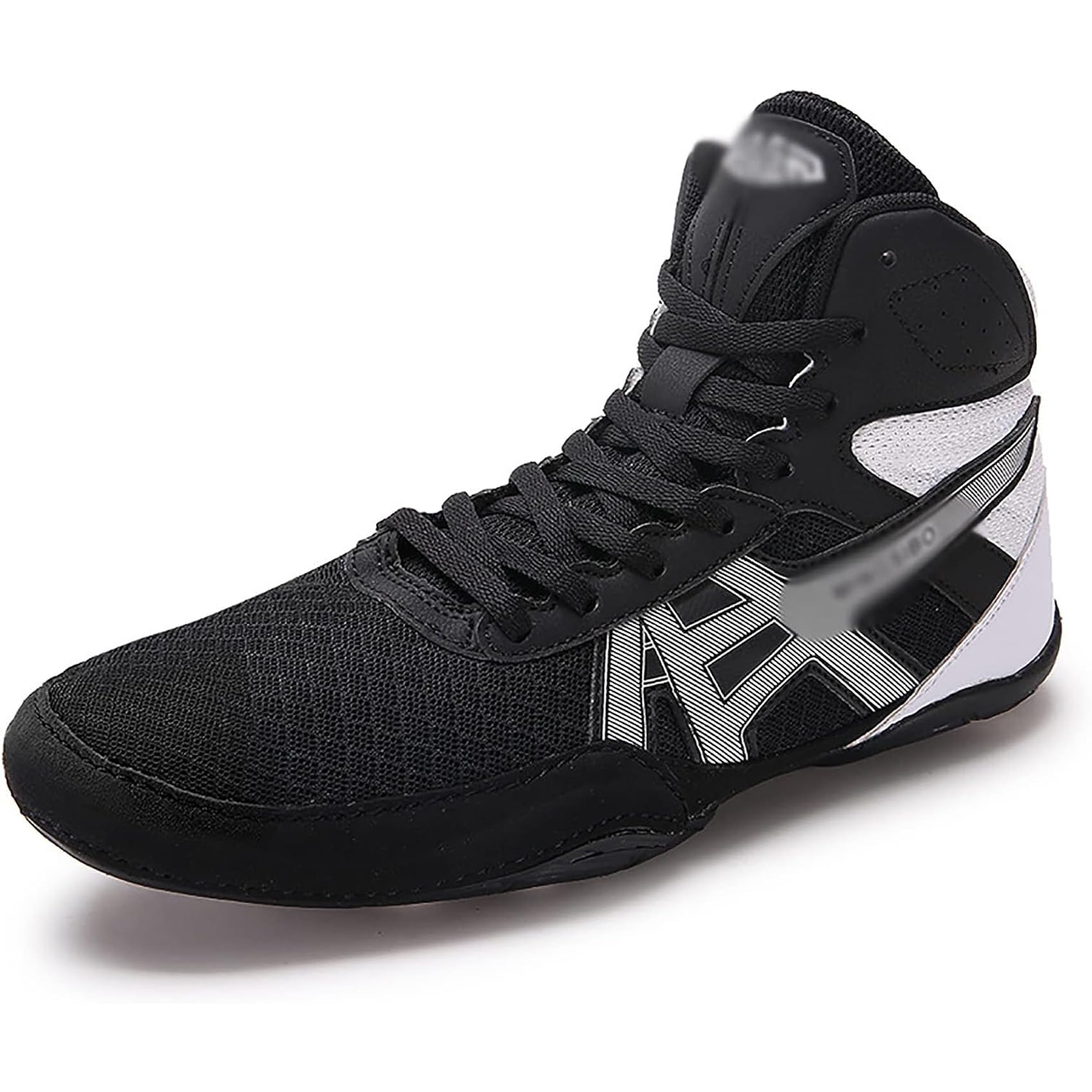 EXECAB Chaussures de Boxe Chaussures d'haltérophilie pour Hommes, Bottes de Boxe, Chaussures de Squat, Bottes de Boxe Montantes, Chaussures de Lutte d'arts Martiaux, Baskets multifonctionnelles