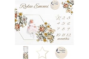 Personalized Baby Milestone Blanket for Boys and Girls