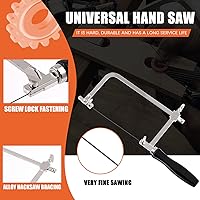 Vista 3 de Tanstic Kit de marco de sierra de joyería de 15 piezas con cuchillas, juego de abrazaderas de pasador de banco, pasador de banco con ranura en V