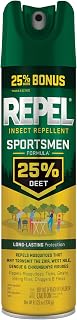 Repel Sportsmen 25% DEET Insect Repellent Spray, 8.125oz Bonus Aerosol - Repels Mosquitoes, Ticks, Gnats, Flies, Chiggers & Fleas
