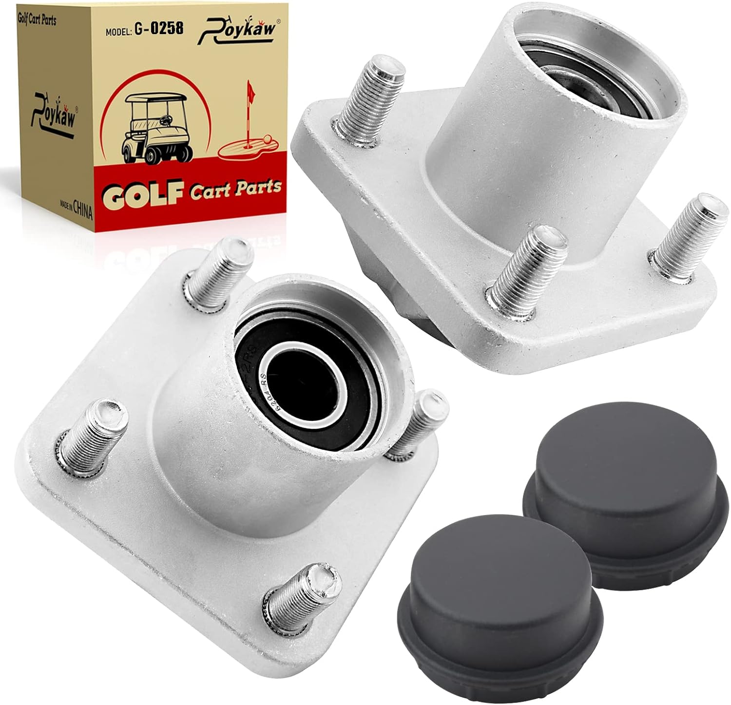 Roykaw Golf Cart Front Wheel Hub Assembly for EZGO RXV