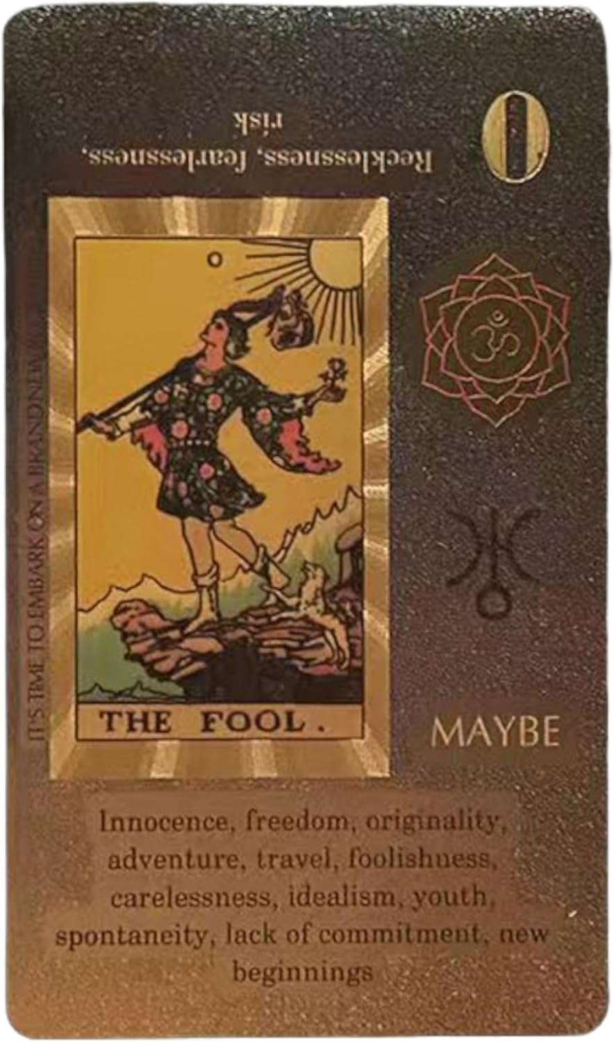 blinkee Gold Foil Tarot Cards Deck – Premium Waterproof Plastic Tarot Card Set, Luxury Gold Oracle Fortune Telling Cards for Beginners & Professionals image 3