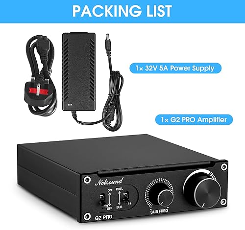 Miniatura 9 de Nobsound G2 PRO TPA3255 Hi-Fi 300W Subwoofer Power Amplifier Mono Channel Class D SUB Audio Amp