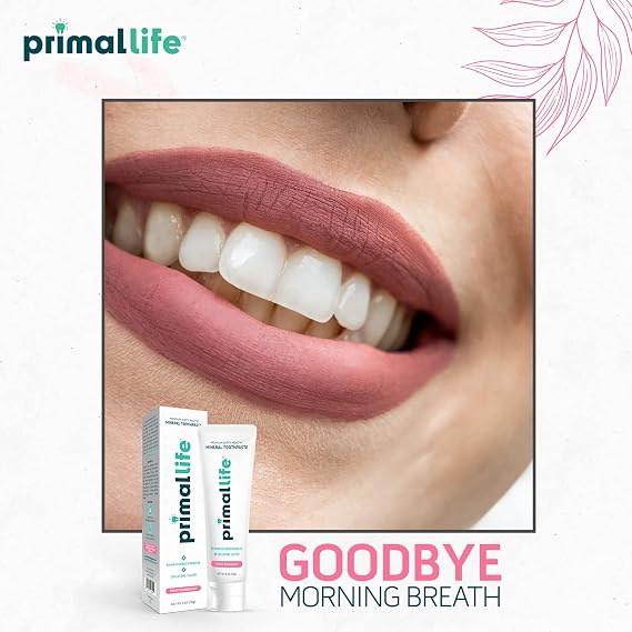 Primal Life Organics Premium Dirty Mouth Mineral Toothpaste - Nano-Hydroxyapatite, Colloidal Silver, Charcoal - Organic, All Natural Whitening Formula (Bubblegum Flavor, 4oz)
