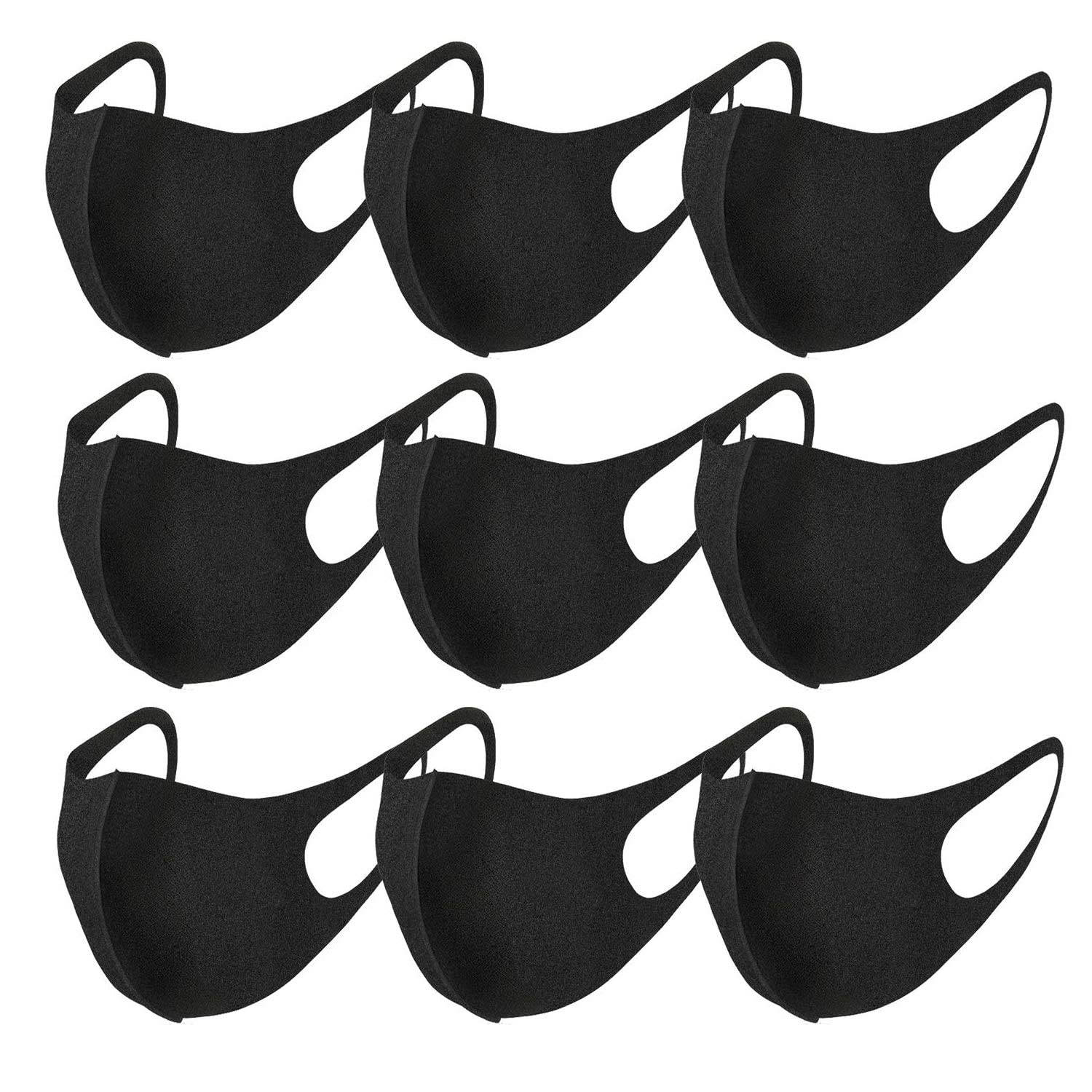 CareDone (Black, Packof9 3D Scuba Cotton Cloth Ultimate Comfort Face Mask Washable& Reusable Stylish & Uv Protection Antibacterial Stretchable Material, Allergy Free Protective Mask, Unisex (B09PHPFQDH) Amazon Price History, Amazon Price Tracker