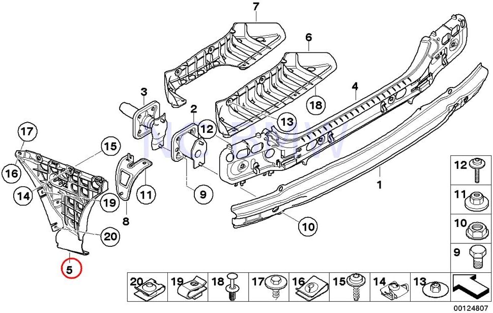 BMW Genuine Bumper Rear Left Mount Everything Else