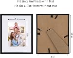 Giftgarden Black 8x10 Picture Frame Set of 10, Matted to 5x7 Picture with Mat or 8x10 Photo without Mat, Multi Frames for Gallery Wall Tabletop Display