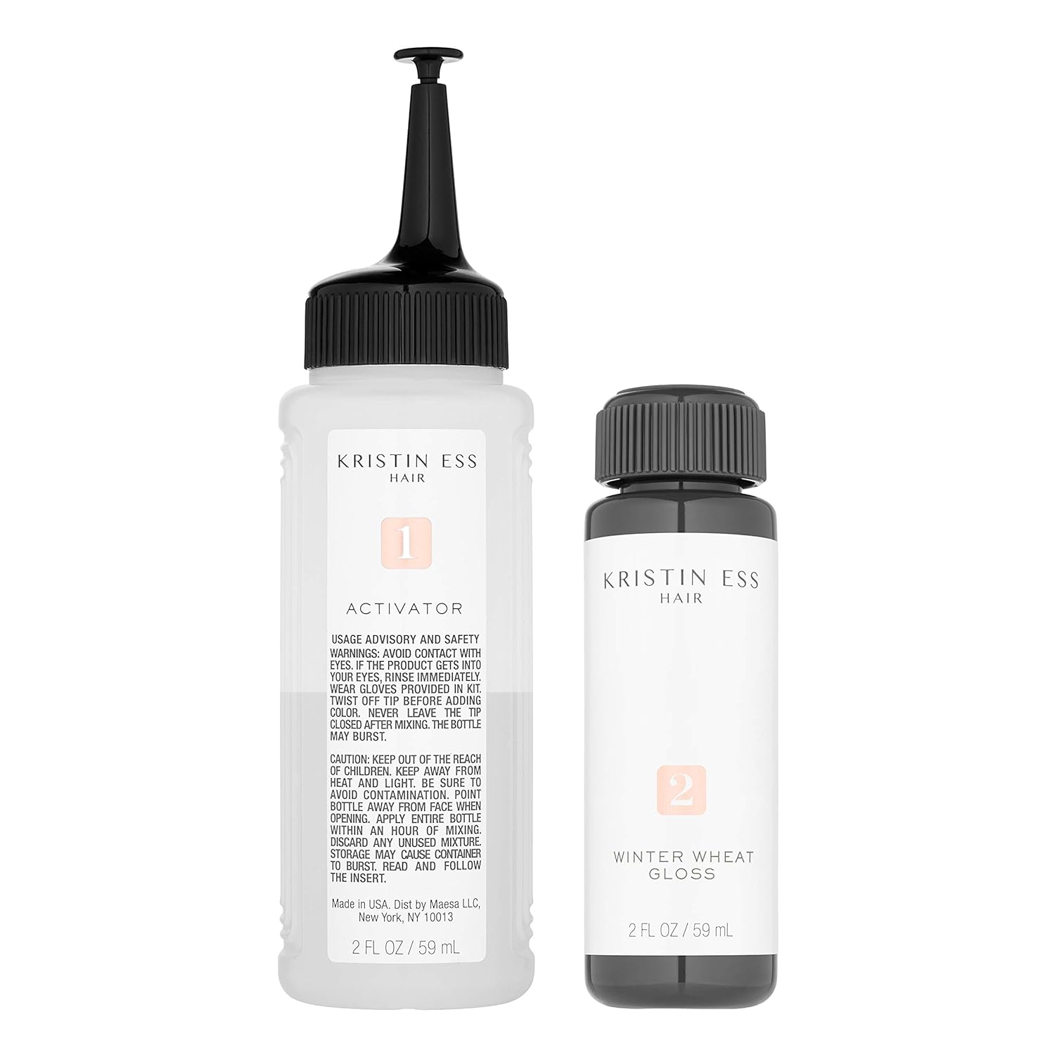 Kristin Ess Hair Gloss in Winter Wheat Light Neutral Blonde - 4 Wk Semi Permanent Hair Color for Women - Light Blonde Color Depositing Conditioner & Toner for Vibrant Color + Shine - Hair Dye Glaze