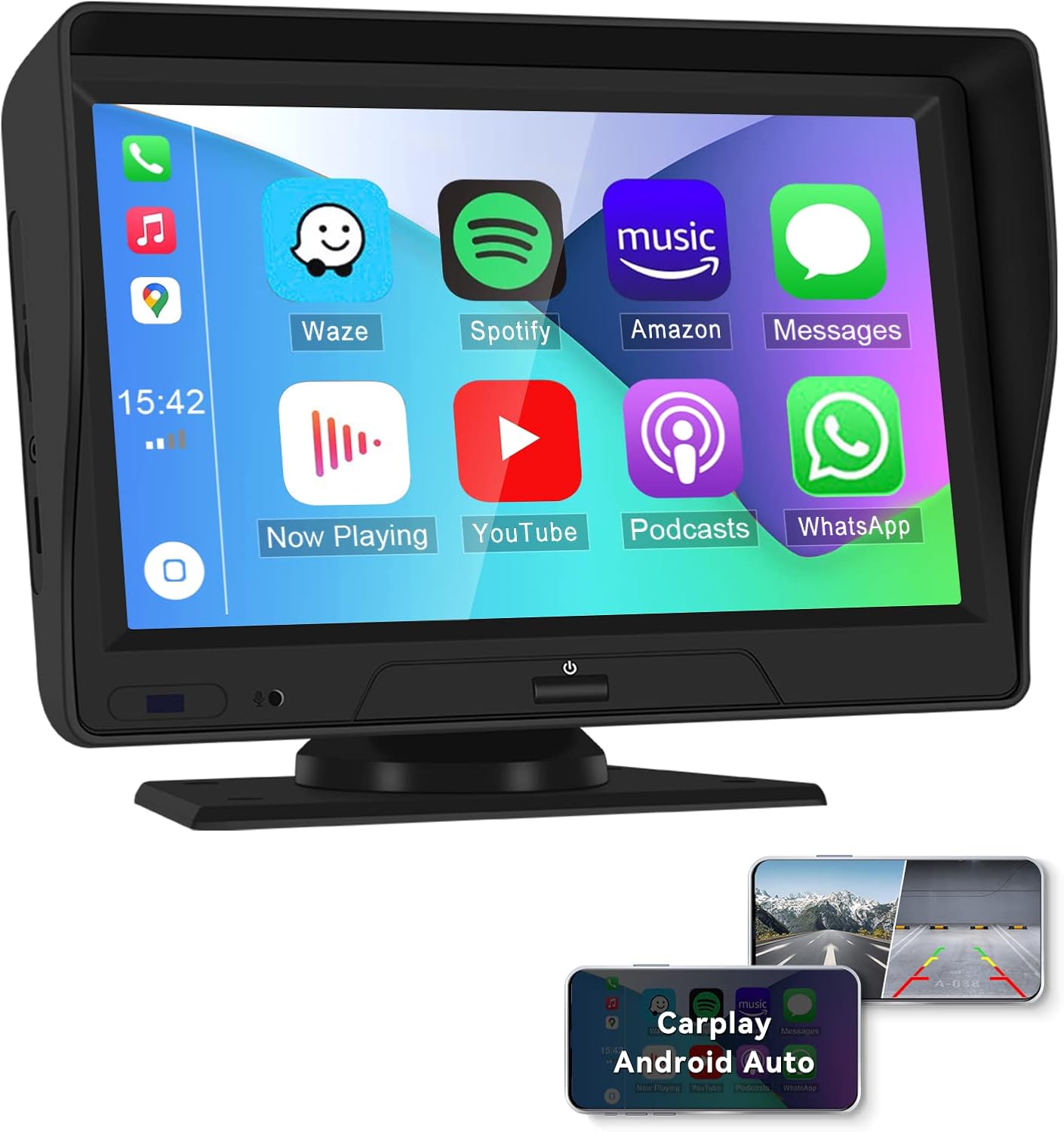 Camecho DashCam Apple Car Play 7 Inch Touchscreen Car Dash Camera DVR