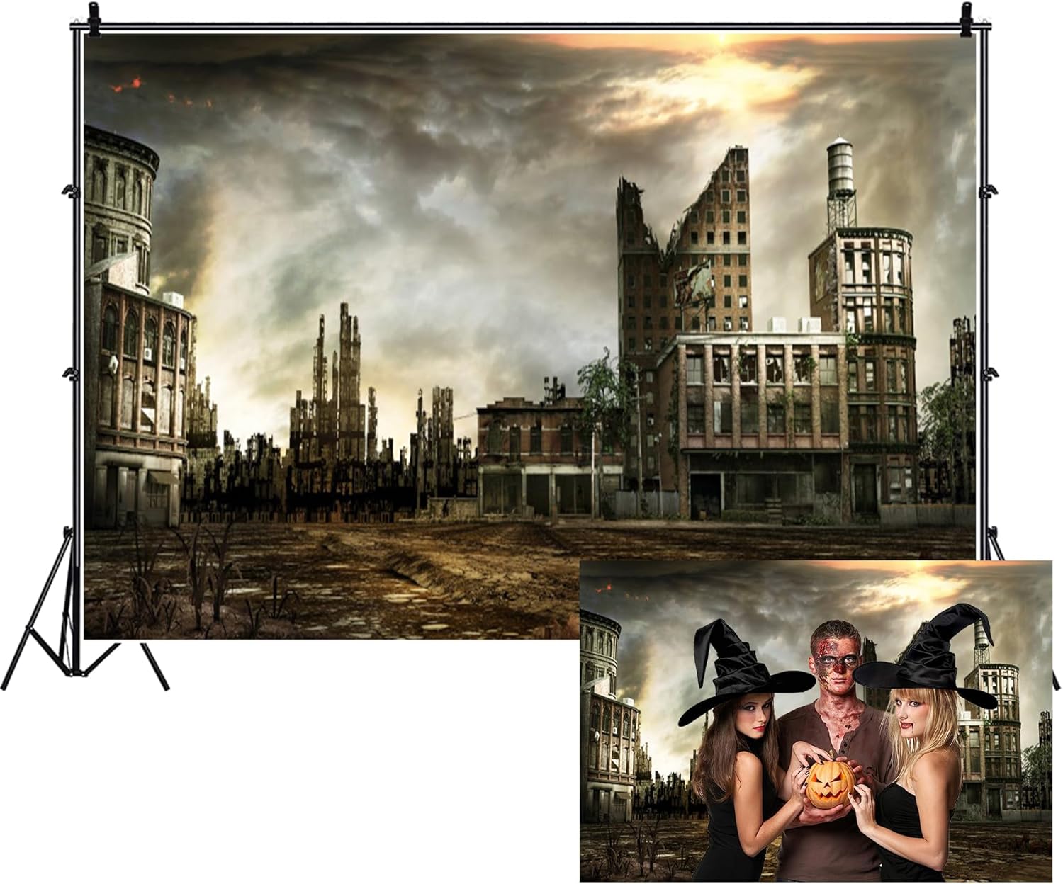 Amazon.com : Renaiss 5x3ft End Of The World Backdrop Apocalyptic ...