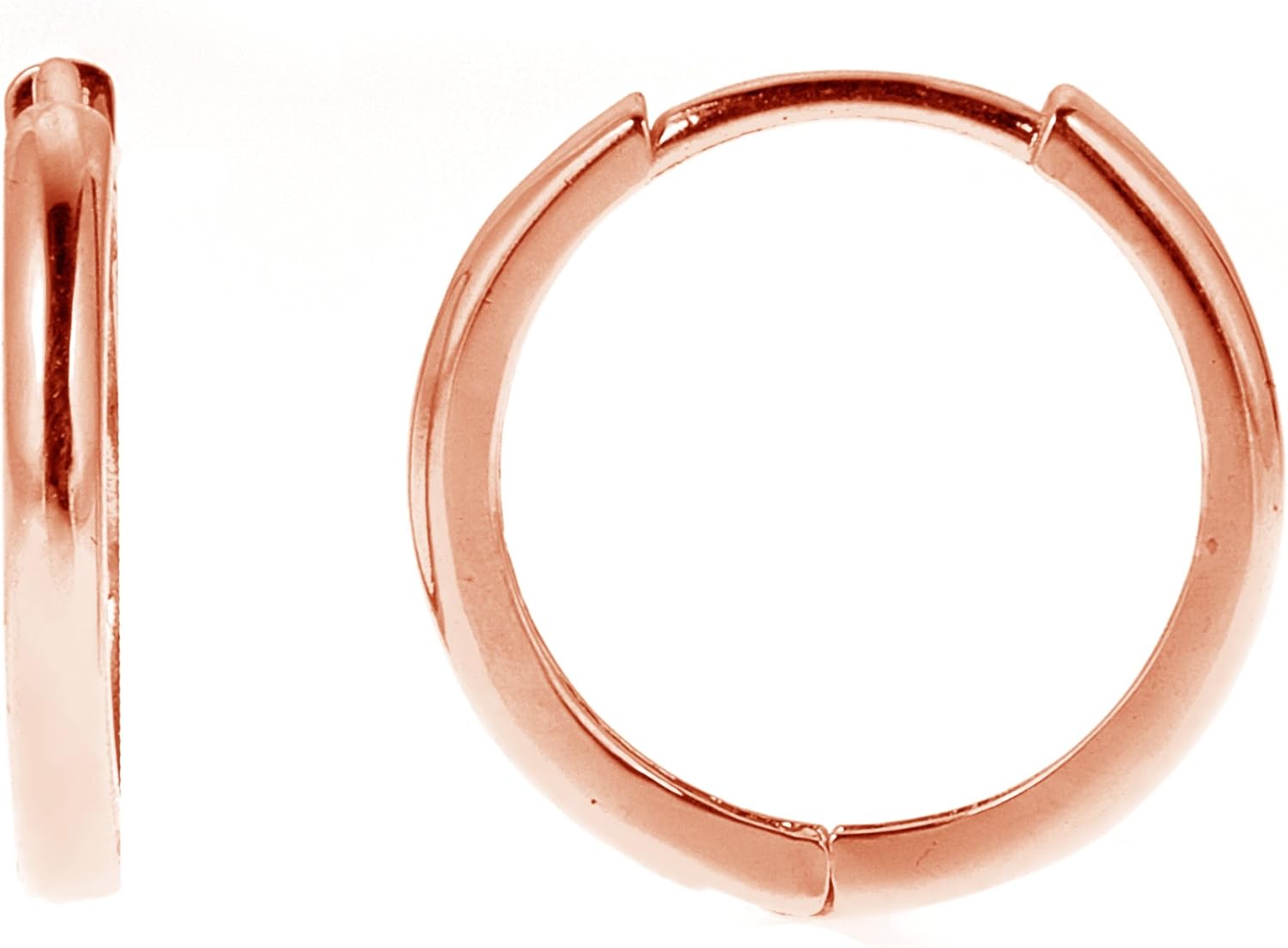Ritastephens 14k Real Yellow, White, or Rose Pink Gold Huggie Hoops Earrings (Mini or Small)