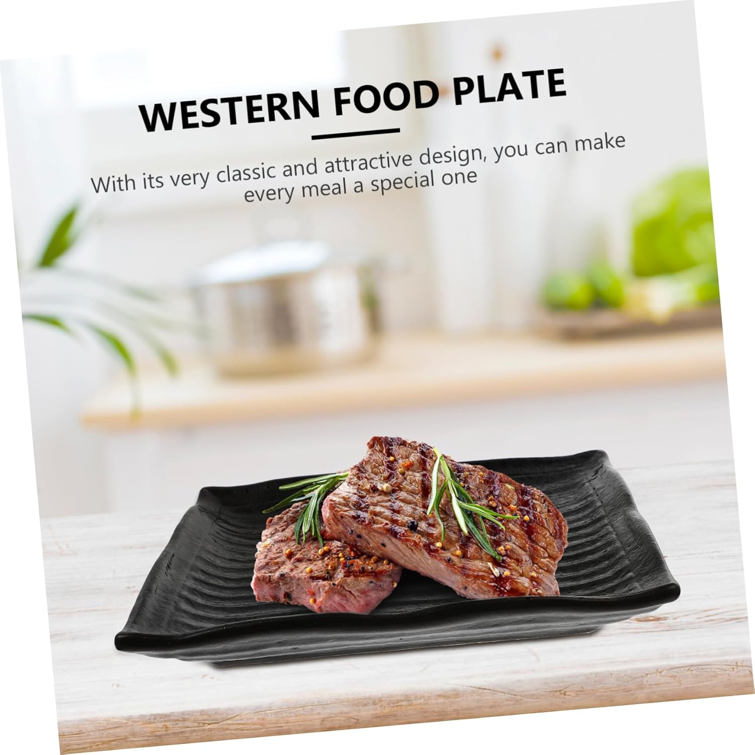 Alipis 1pc Japanese Style Ceramic Sushi Plate Dish for Sushi Steak and Elegant Dinnerware for Home Restaurant and Hotel Use