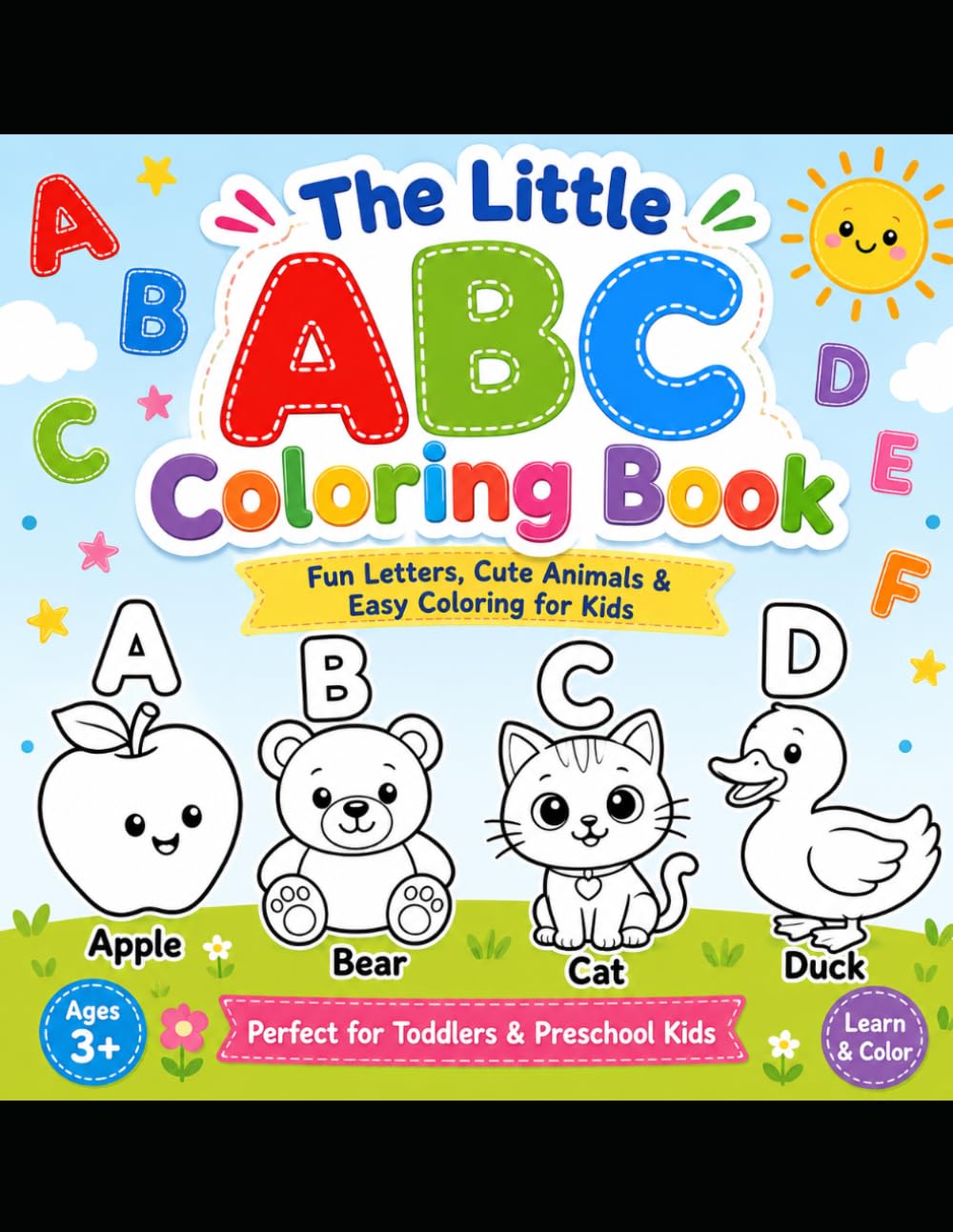 The Little ABC Coloring Book: Fun Letters, Cute Animals & Easy Coloring For Kids