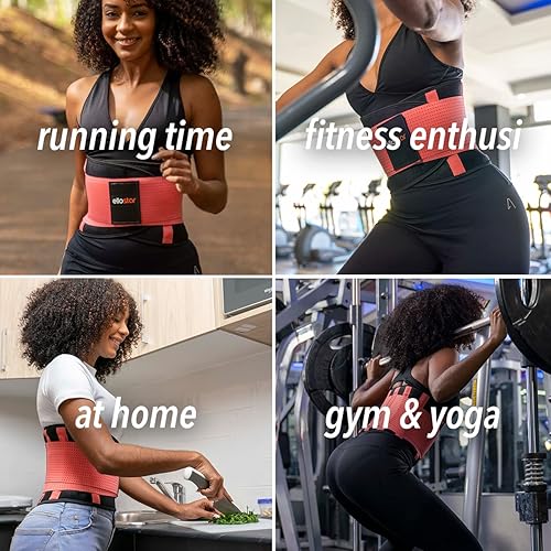 Miniatura 3 de ellostar Entrenador de cintura para mujer banda de sudor para grasa del vientre, control de abdomen, soporte de espalda, faja moldeadora de