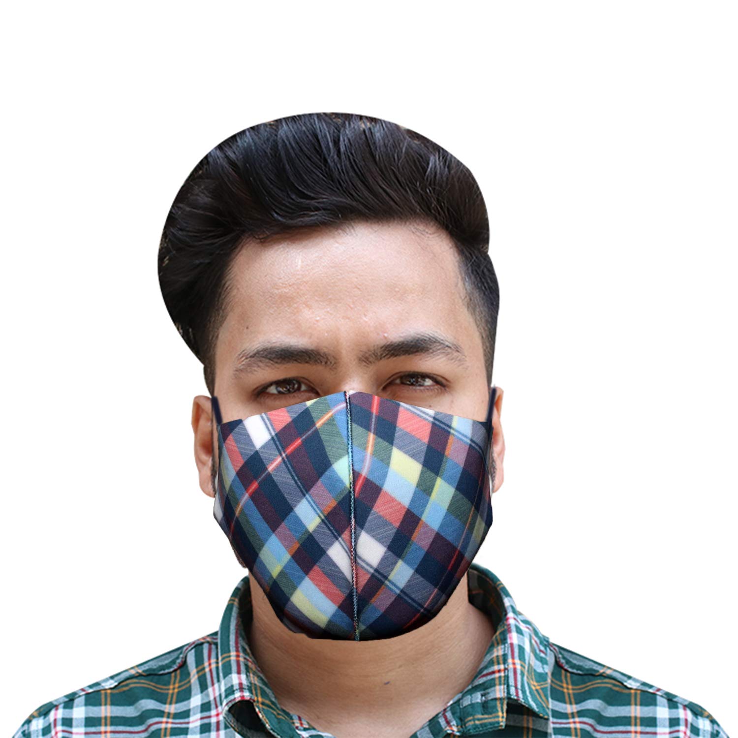 Ladista ORURM10 Unisex Reusable Face Mask Multilayer Washable Stretchable Breathable Protective Nose Mouth Cover for Men & Women (6 Pcs)