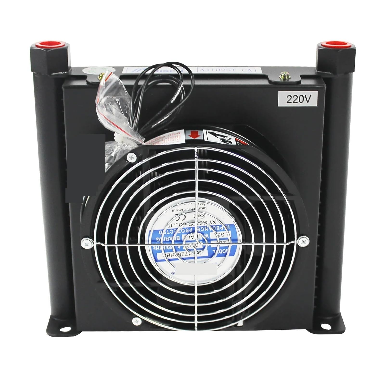 AJ1025T-CA 25L/min Flow Radiator Oil Cooling Heat Exchanger Radiator Oil Cooler Plate Pin Heat Exchanger Hydraulics Multiple Uses(AC380V)