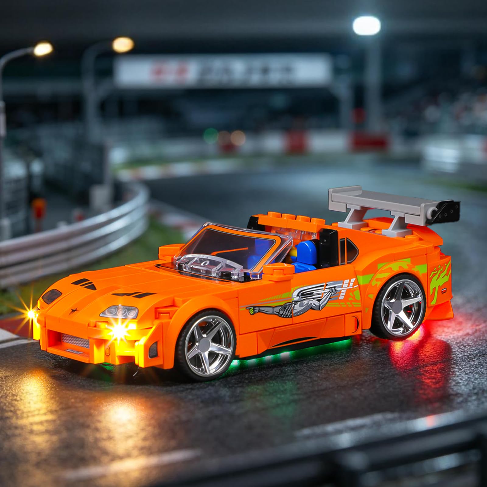BRIKSMAX Zestaw oświetlenia LED do modelu Lego 77260 La Toyota Supra MK4 marki Fast and Furious, kompatybilny z Lego Speed Champions klocków konstrukcyjnych, bez zestawu Lego