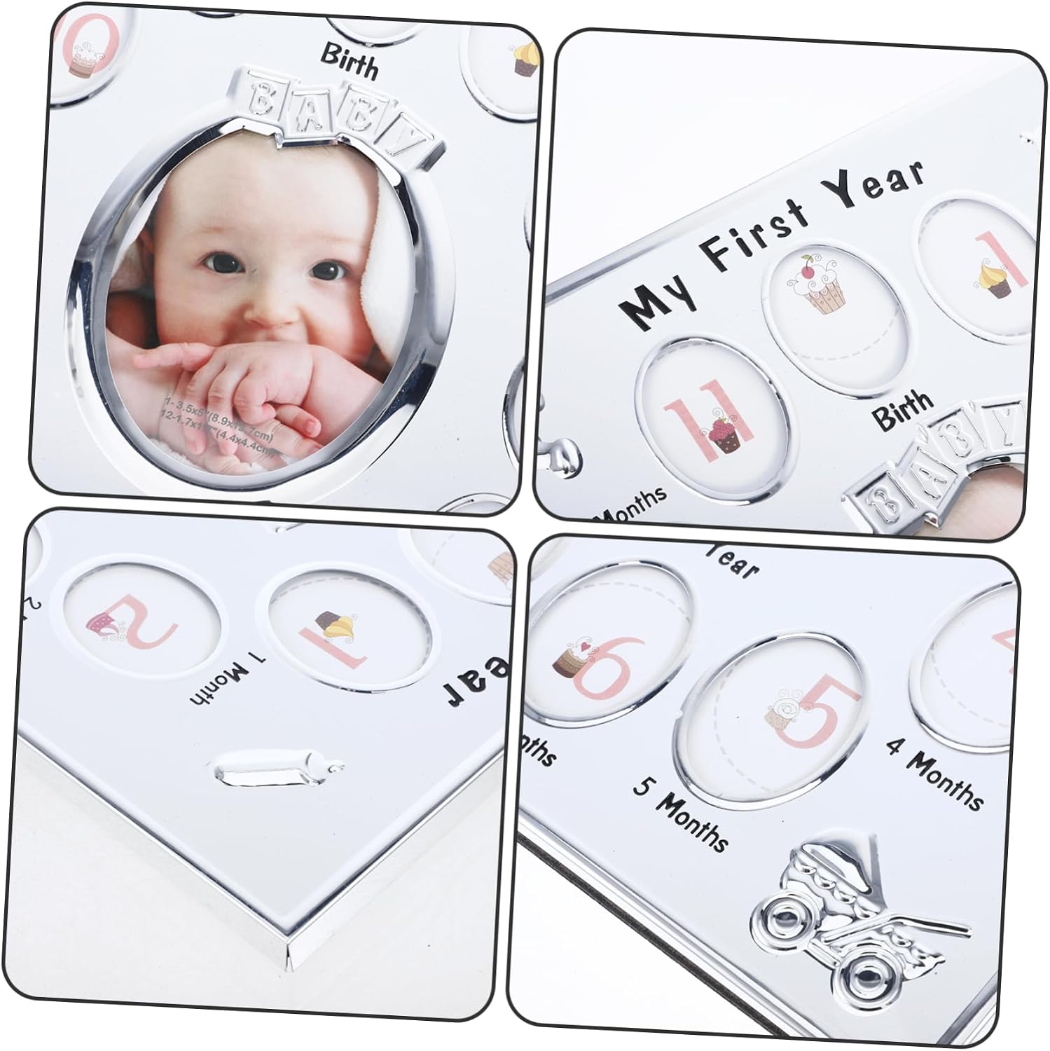 Birthday Photo Frame 12 Months Baby Milestone Board Monthly Baby Milestone Blanket Growth Record Photo Frame