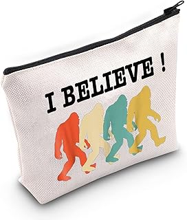 LEVLO Sasquatch Walking Cosmetic Make Up Bag Sasquatch Gift I Believe Makeup Zipper Pouch Bag for Friend Family (I Believe)