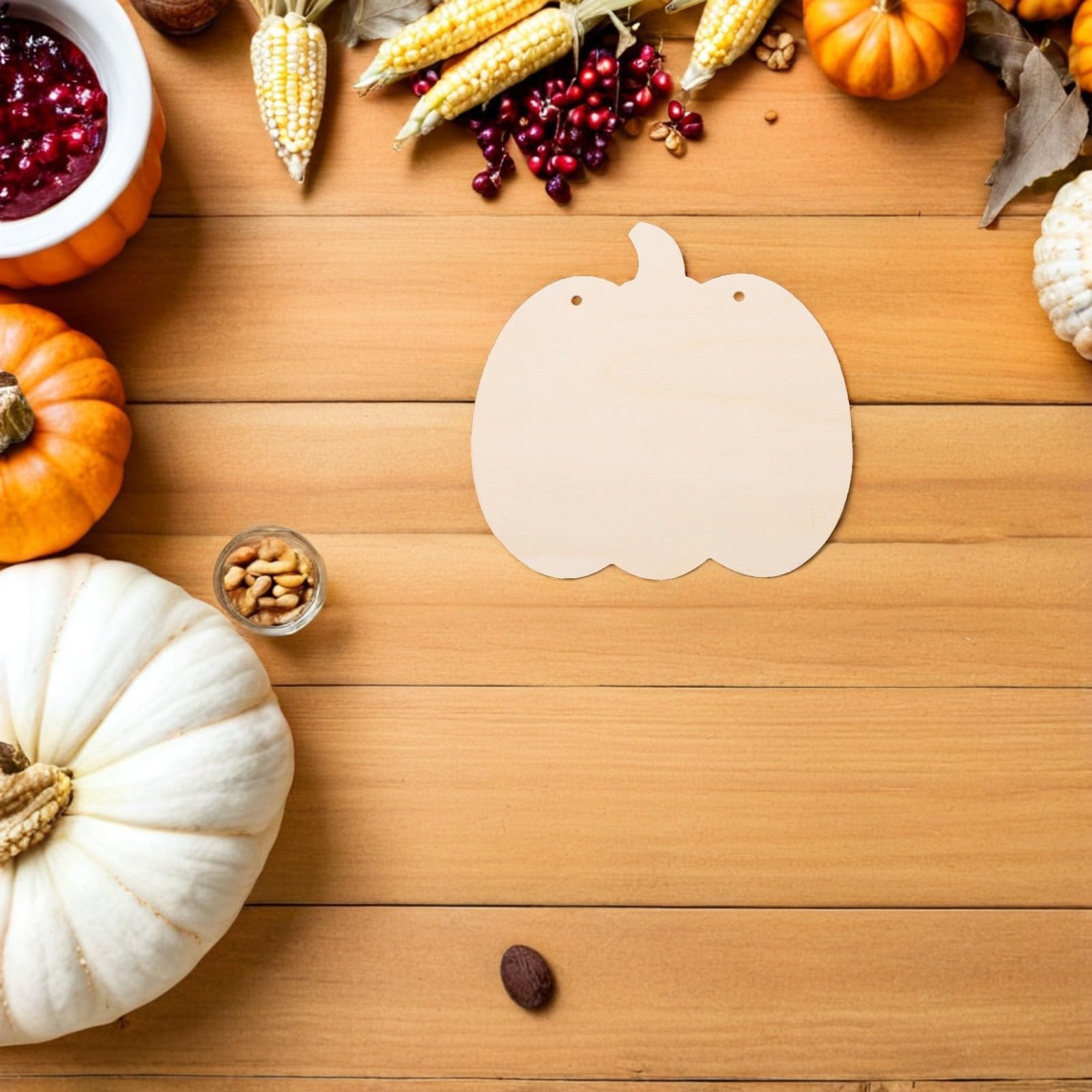 Healvian 60 Pezzi Decorazioni in Legno a Forma di Zucca Non Finite per Fai da Te, Design Leggero e Versatile, per Decorazioni Autunnali e Festa di Halloween