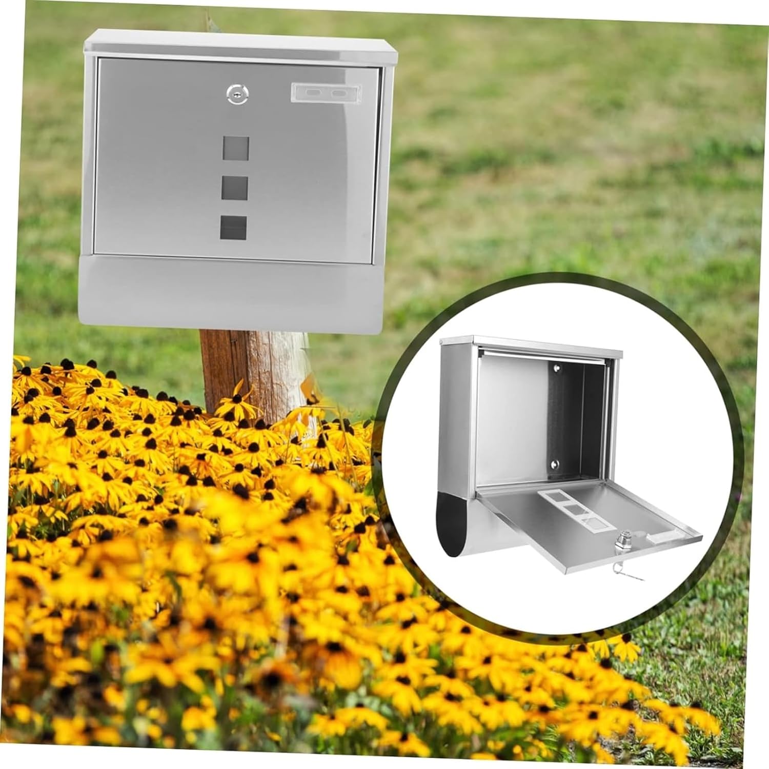 屋外用郵便受け 壁掛け式メールボックス ロック付き オフィスレターボックス 屋外用エクスプレスボックス メールボックス 郵便受け