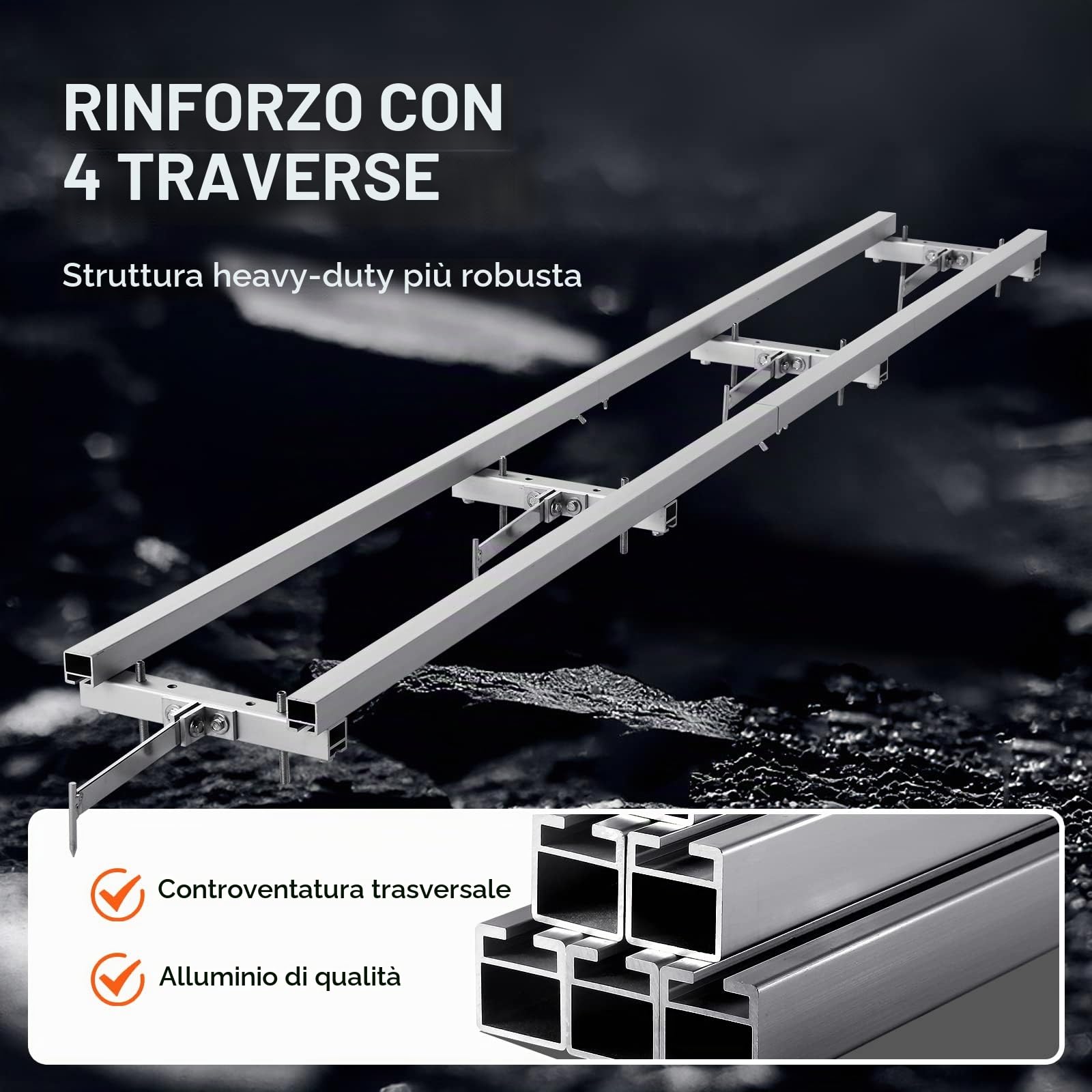 VEVOR Guida per Fresatura da 274cm, Kit di Barre Trasversali, Guida per Troncatrice a Catena, Sistema di Guida per Segheria in Alluminio Regolabile, Binario Guida per Troncatrice a Catena di Falegname