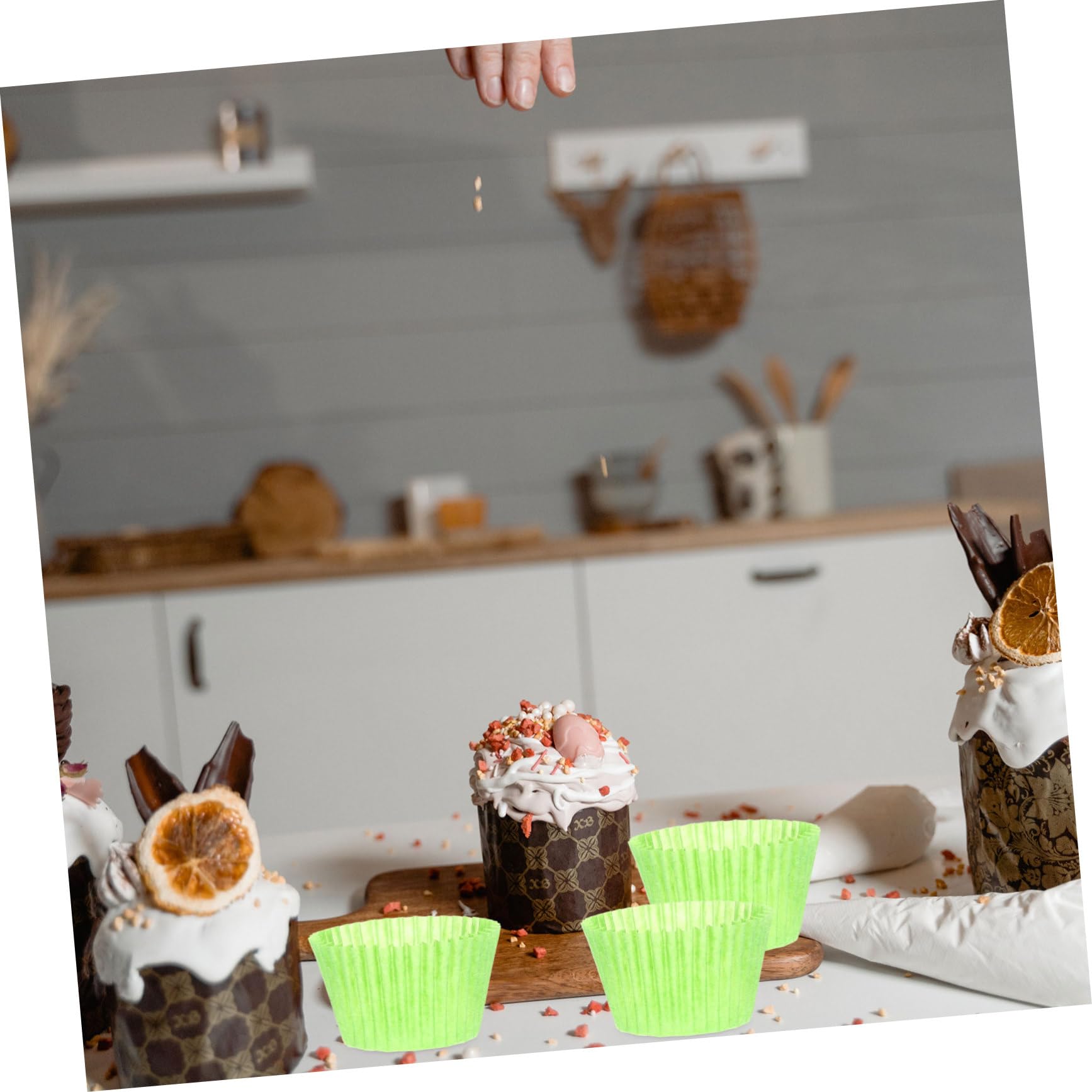 PRETYZOOM 3 Juegos Bandeja De Pastel Molde De Pastel Revestimiento De Magdalenas Accesorios Cocinita Envoltorio De Cupcakes Vasitos Para Postres Tazones De Papel Copas De Papel 1000 Uds * 3