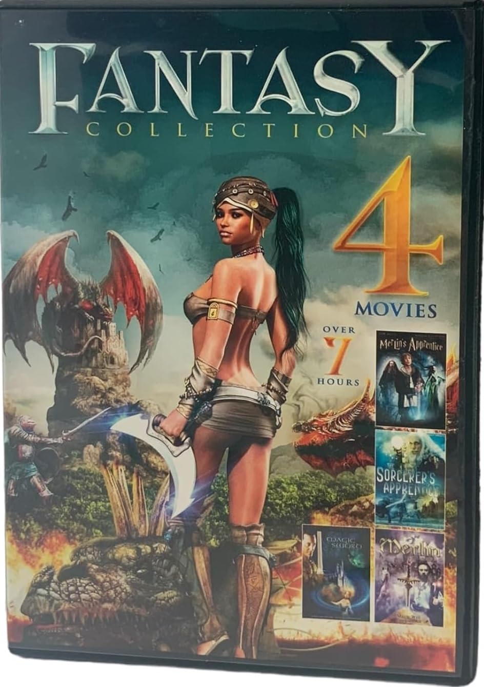 Colección de 4 Películas de Fantasía en estuche de DVD de USA para regalar a cinéfilos