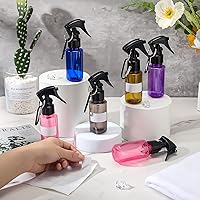 Vista 4 de Roshtia 20 botellas pequeñas de spray con llavero de 2 onzas, botellas de plástico de spray recargables de 2.0 fl oz de tamaño de viaje con 1 hoja