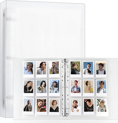 Miniatura 8 de RIO Direct Carpeta para tarjetas fotográficas A5 KPOP con 200 bolsillos, soporte para tarjetas fotográficas KPOP con 25 mangas, carpeta transparente