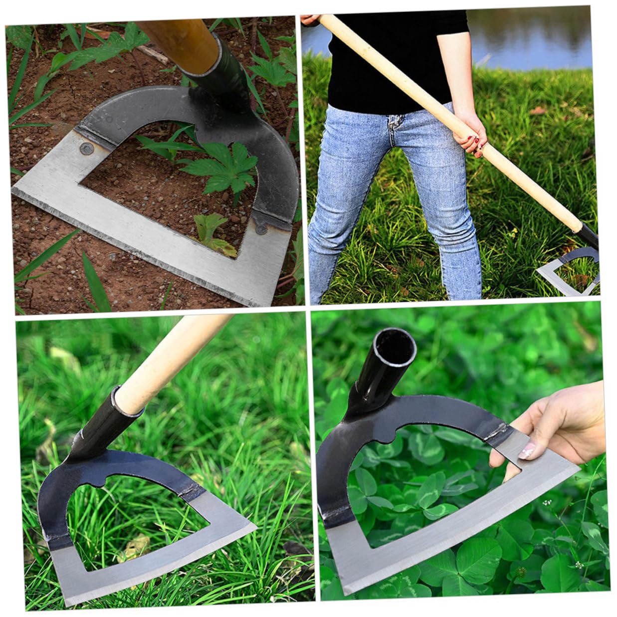 Attrezzo da Giardino in Acciaio Inossidabile Resistente, Strumento Multifunzione Facile da Usare per Dissodare e Sarchiare nel Giardinaggio e Coltivazione Ortaggi