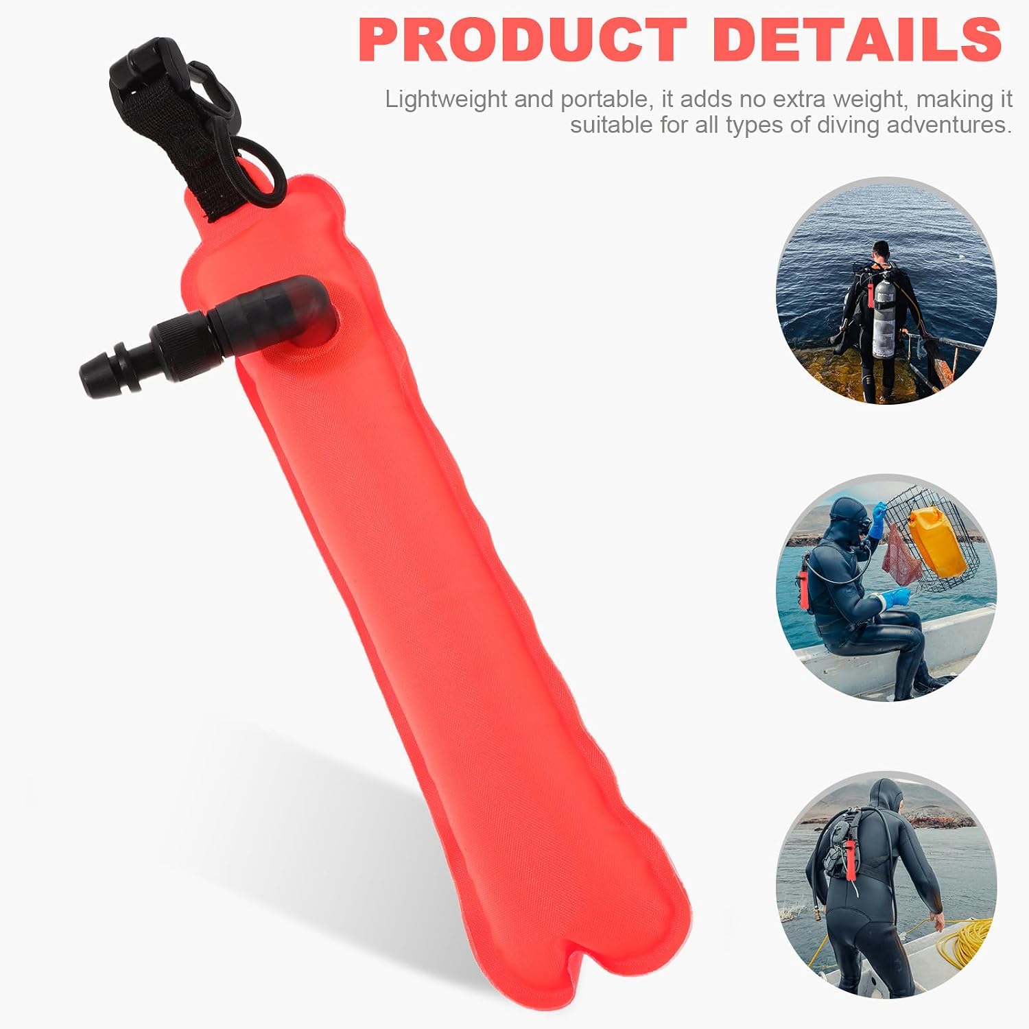 TOYANDONA Surface Marker Buoy: Scuba Diving Surface Marker Signal Tube Freediving Safety Sausage Buoy Float for Diver Underwater Sports
