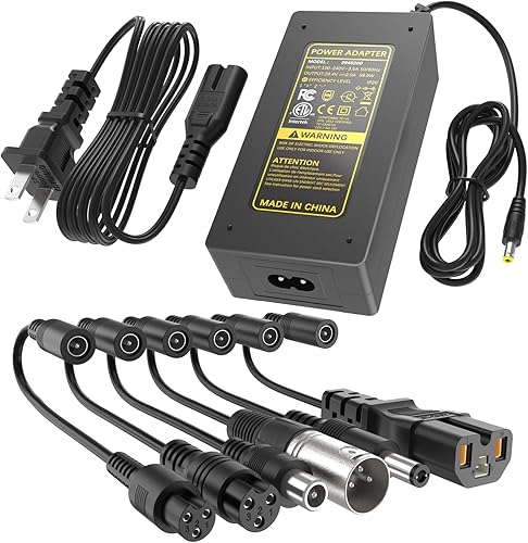 Cargador eléctrico de scooter certificado ETL de 29.4 V 2A, cargador de repuesto universal 7 en 1 para batería de litio de 24 V/25 V 7S, compatible