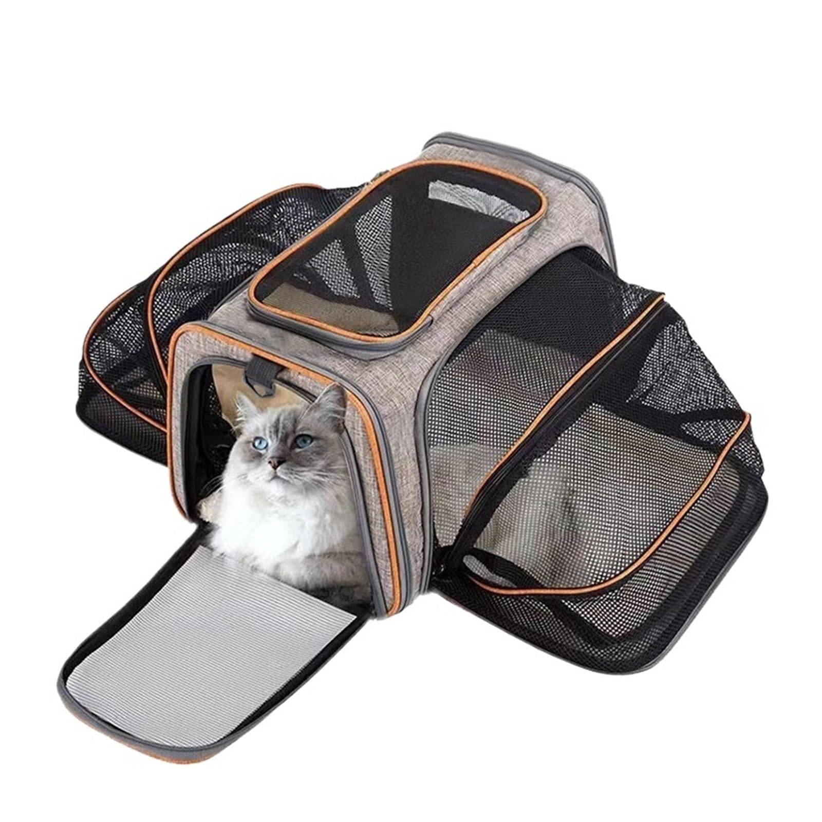 Sac à dos pour animaux respirant orange taille S pour le voyage des chats