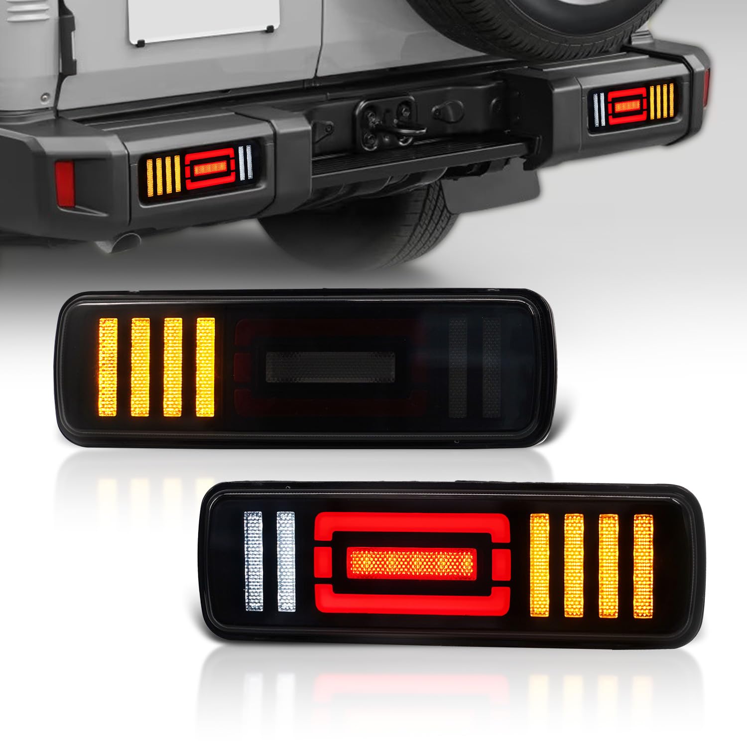 Amazon | Archaic トヨタ ランドクルーザー70 リアバンパーランプ 全