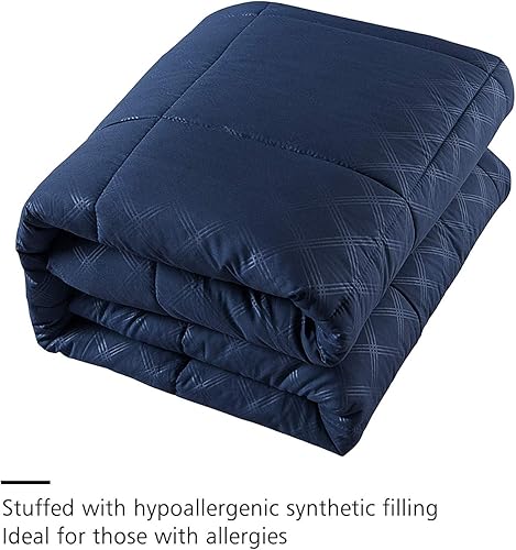 Miniatura 7 de MERRY HOME - Juego de edredón de 10 piezas, juego de cama con juego de sábanas con 14 pulgadas de profundidad, suaves, lujosas, unicolor, patrón