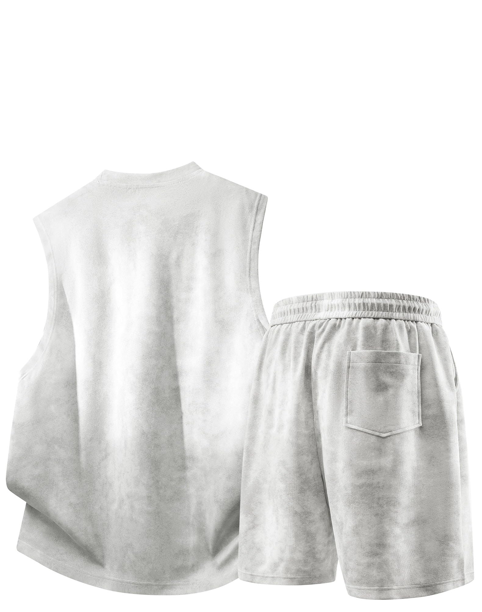 Męski American Tank Sport Set Summer Slim Luźny T-shirt Bez Rękawów
