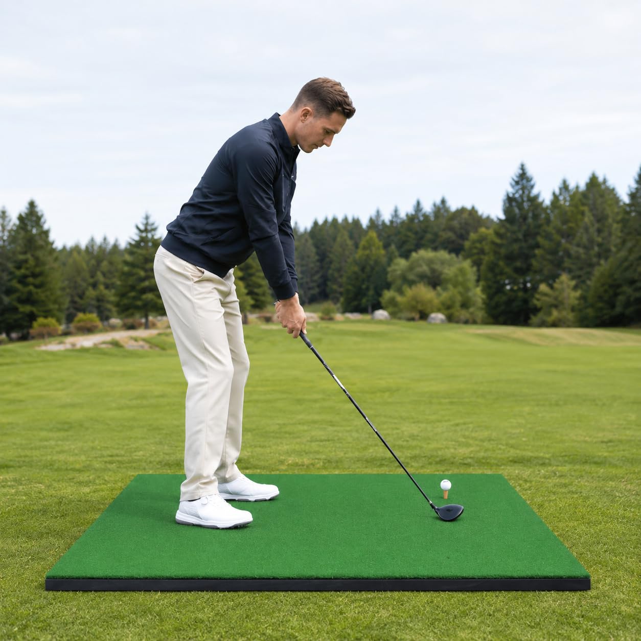 Tragbare Golf Übungsmatte, Indoor | composite Material | für Golfübungen | PP-Gras | Basis | Golf-Tee enthalten | für den Sport | für drinnen